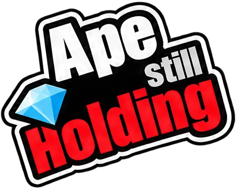 Ape holding — a $SQUEEZE sticker