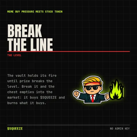Break the line — a $SQUEEZE meme