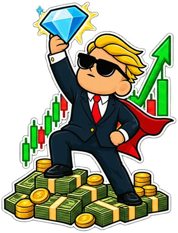 Diamond aloft — the $SQUEEZE mascot