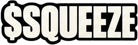 Wordmark bone — a $SQUEEZE sticker
