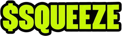 Wordmark lime — a $SQUEEZE sticker